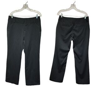 Daisy Fuentes Straight-Leg Dress Black Striped Dress Pants Size 10